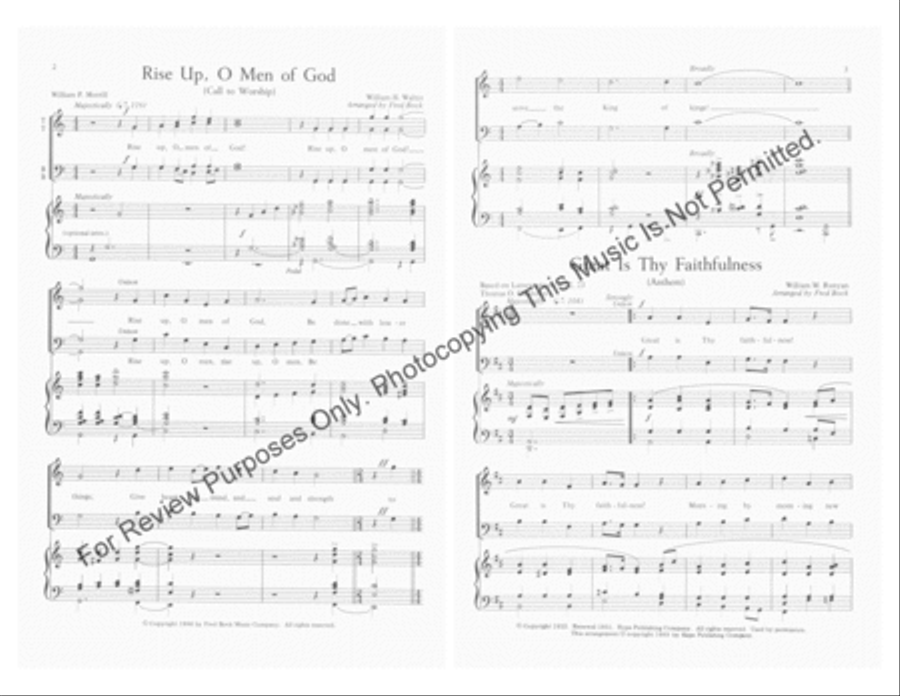 Singing Men on Sunday Morning #1 (Collection) TTBB scores gallery preview page 2