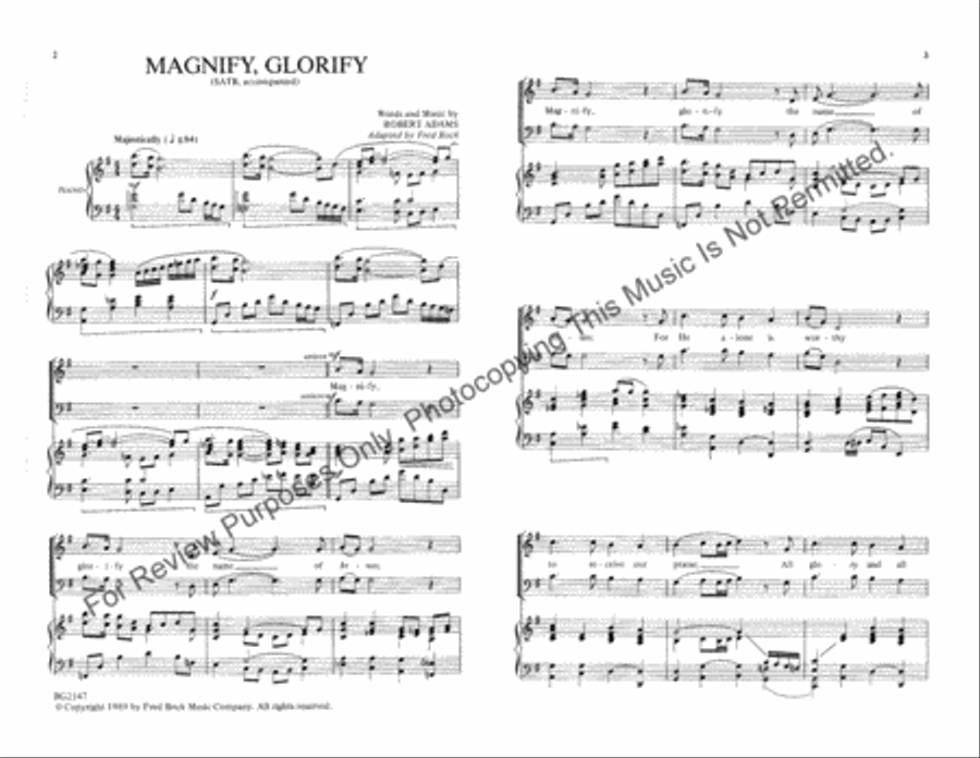 Magnify, Glorify Magnify, Glorify 4-Part scores gallery preview page 2