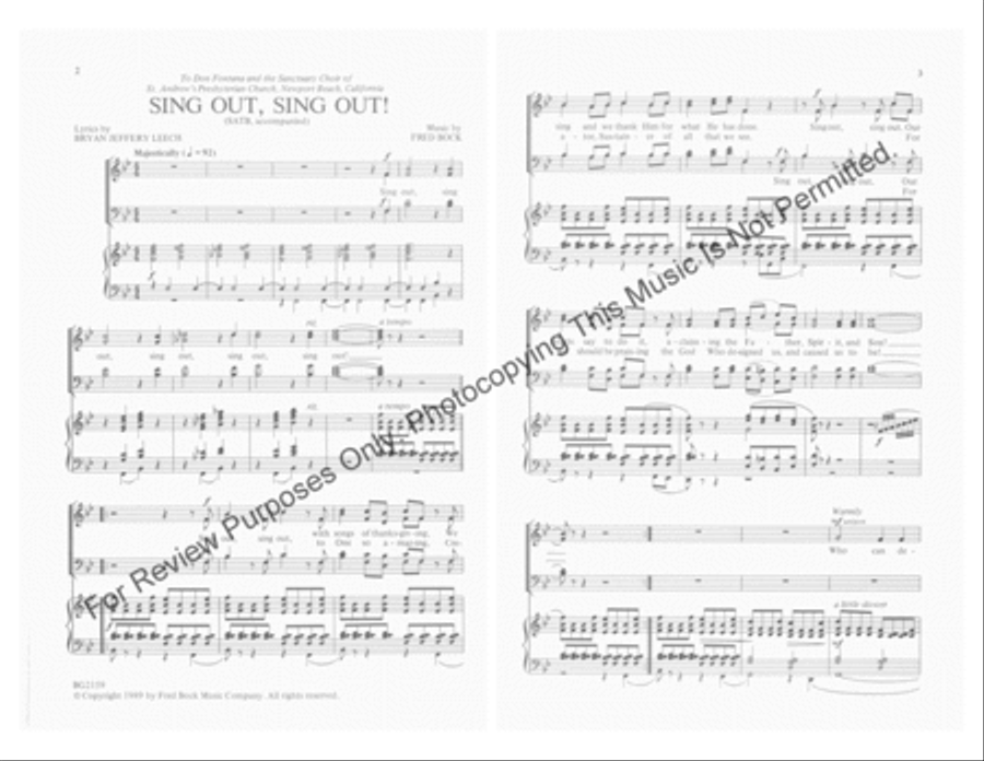 Sing Out, Sing Out! Sing Out, Sing Out! 4-Part scores gallery preview page 2