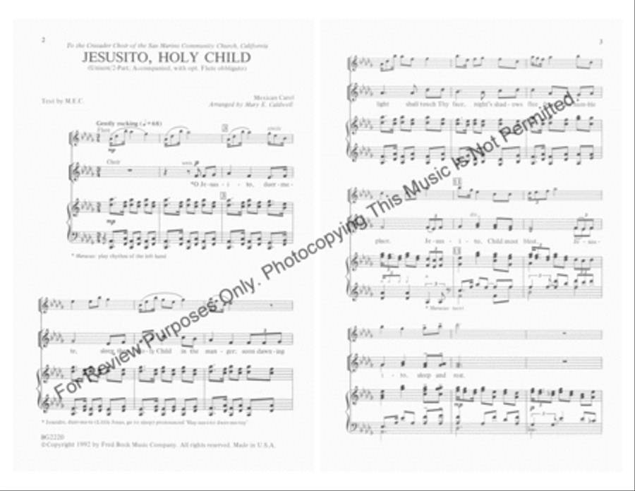Jesusito, Holy Child Jesusito, Holy Child SA scores gallery preview page 2