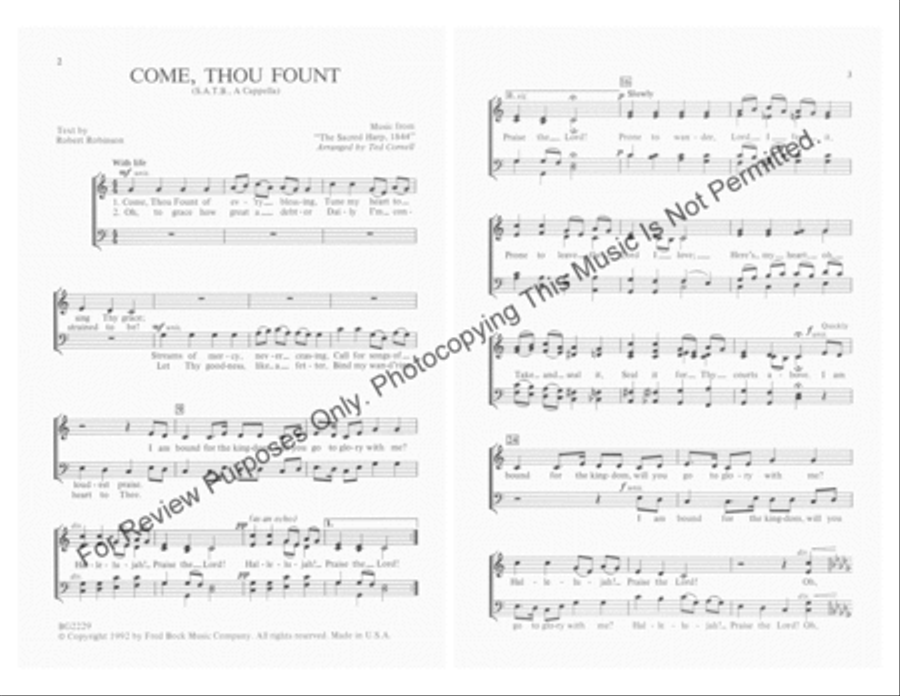 Come, Thou Fount Come, Thou Fount 4-Part scores gallery preview page 2