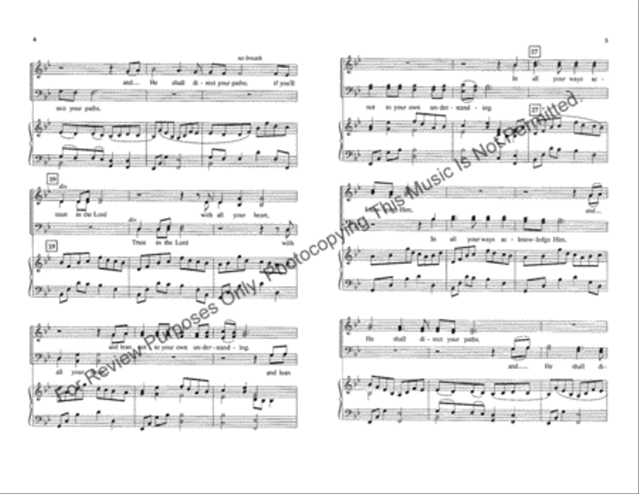Trust in the Lord by Fred Bock 4-Part - Sheet Music page 3