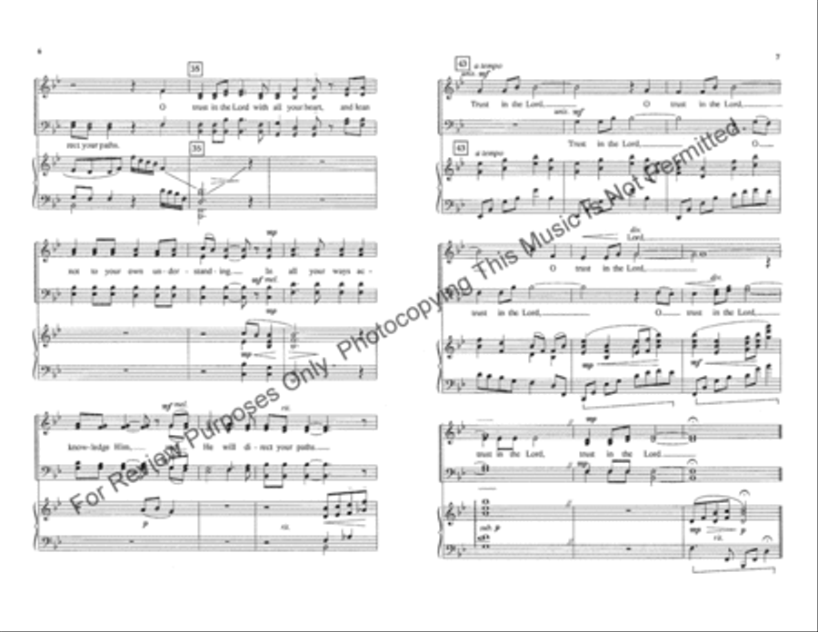 Trust in the Lord by Fred Bock 4-Part - Sheet Music page 4