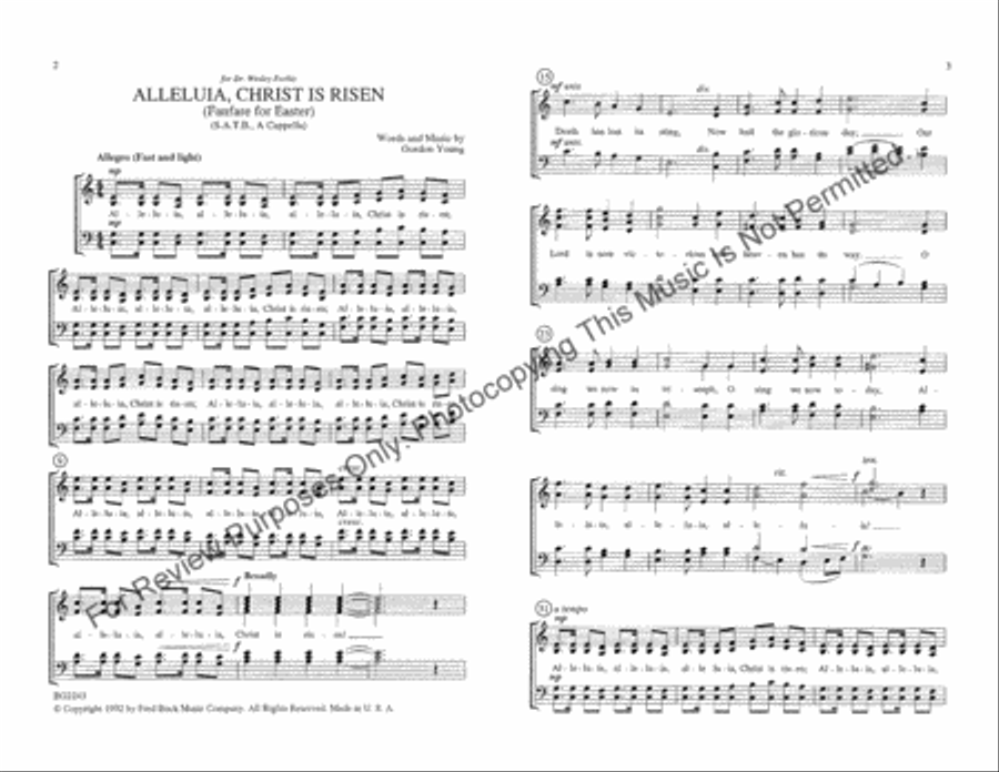 Alleluia, Christ Is Risen 4-Part scores gallery preview page 2