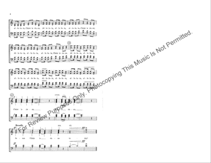 Alleluia, Christ Is Risen 4-Part scores gallery preview page 3