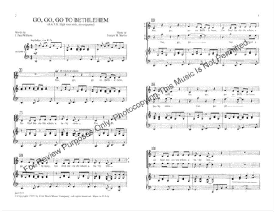 Go, Go, Go to Bethlehem Go, Go, Go to Bethlehem 4-Part scores gallery preview page 2