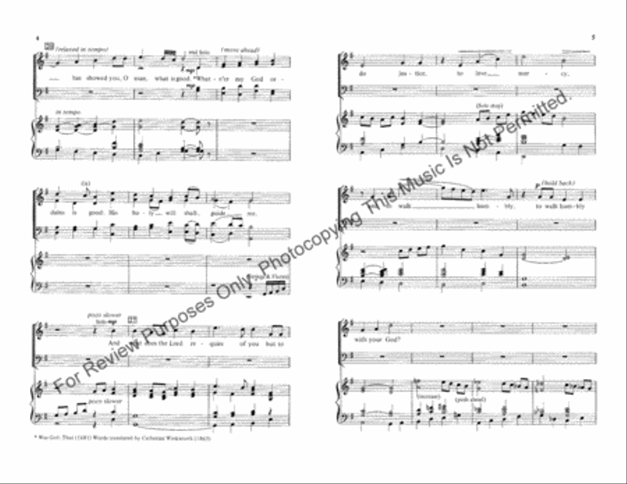 What Does the Lord Require of You? 4-Part scores gallery preview page 3