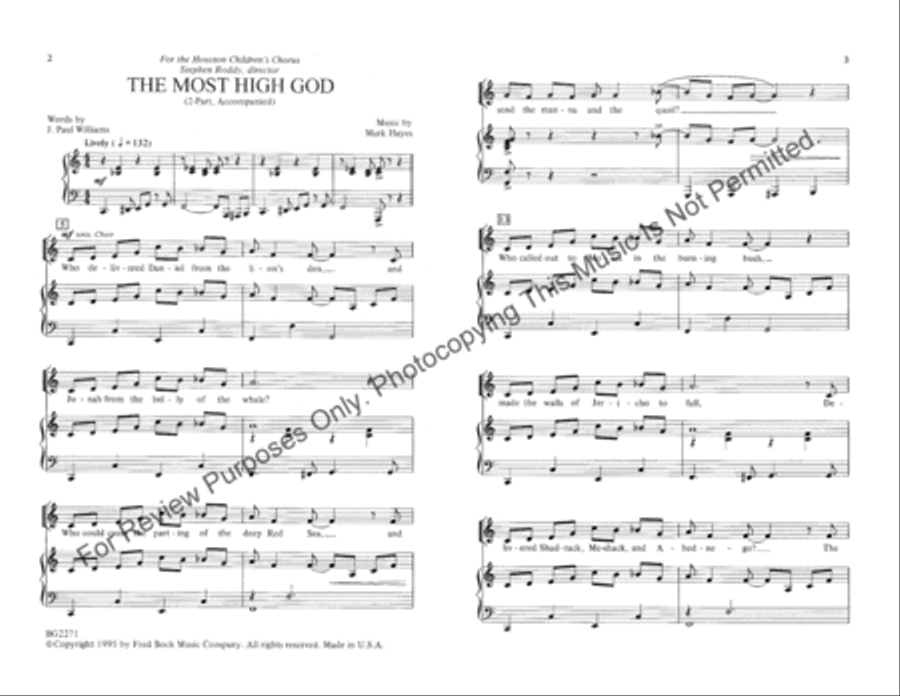 The Most High God The Most High God 2-Part scores gallery preview page 2