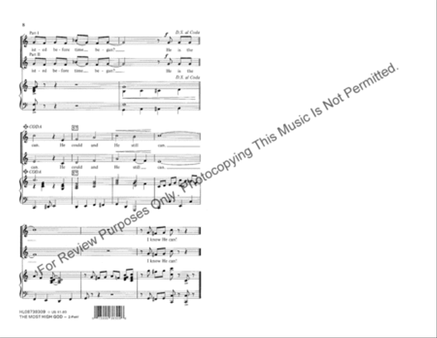 The Most High God The Most High God 2-Part scores gallery preview page 5