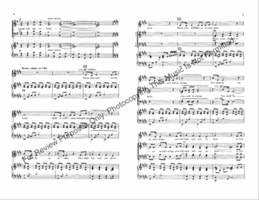 Those Who Wait on the Lord 4-Part scores gallery preview page 3