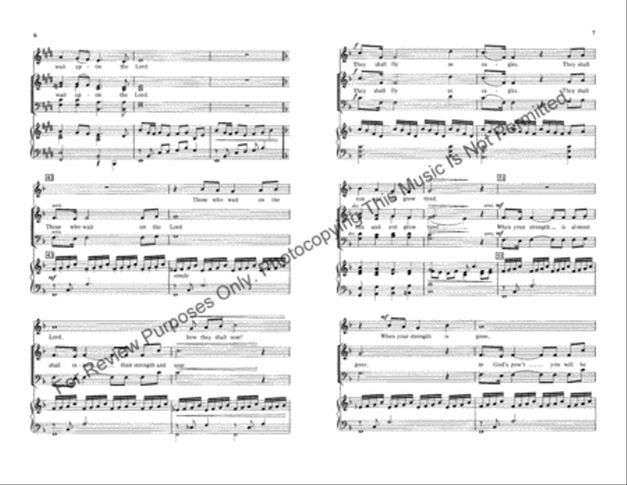 Those Who Wait on the Lord 4-Part scores gallery preview page 4