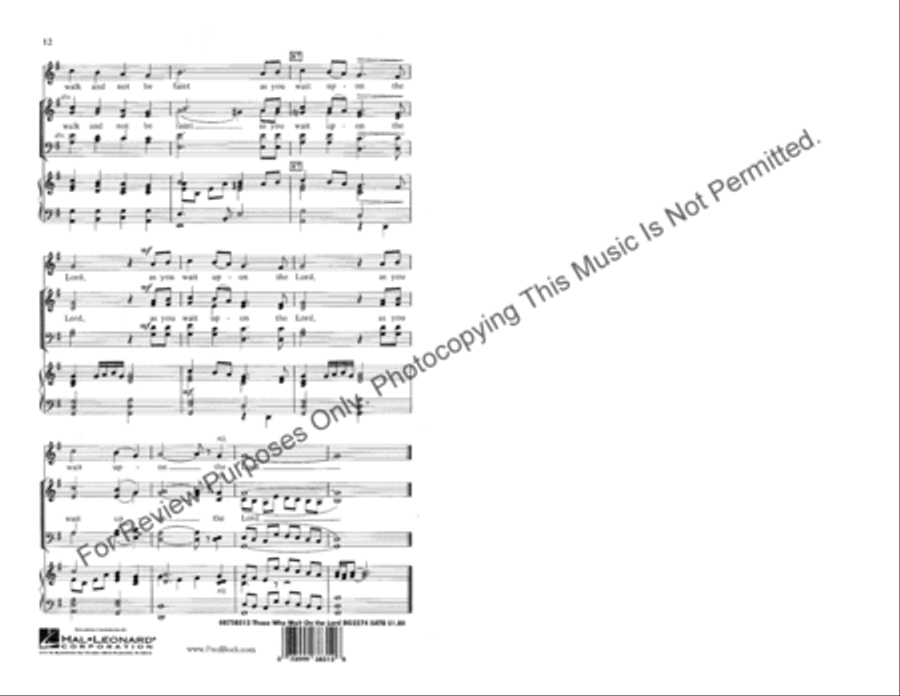 Those Who Wait on the Lord 4-Part scores gallery preview page 7