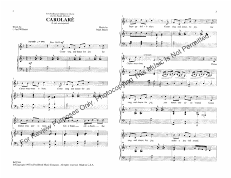 Carolaré Carolaré 2-Part scores gallery preview page 2