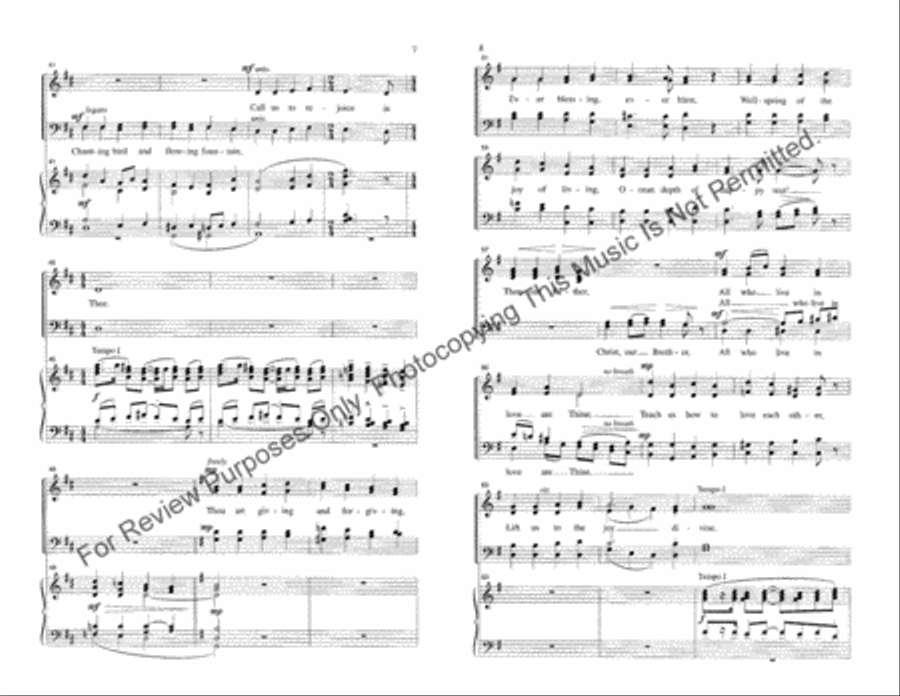 Joyful, Joyful, We Adore Thee 4-Part scores gallery preview page 4