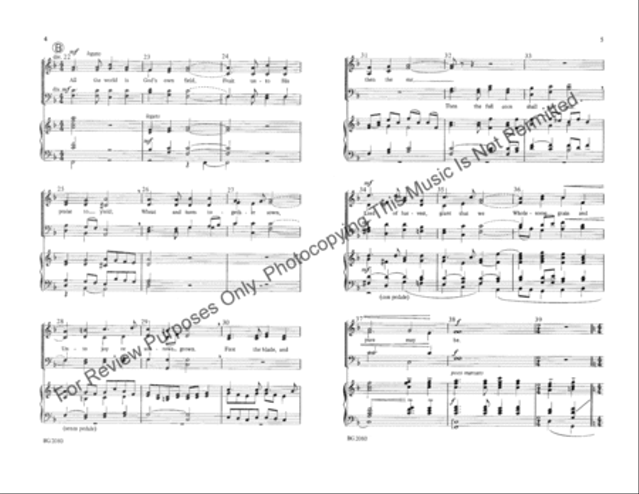 Come, Ye Thankful People, Come Choir scores gallery preview page 3