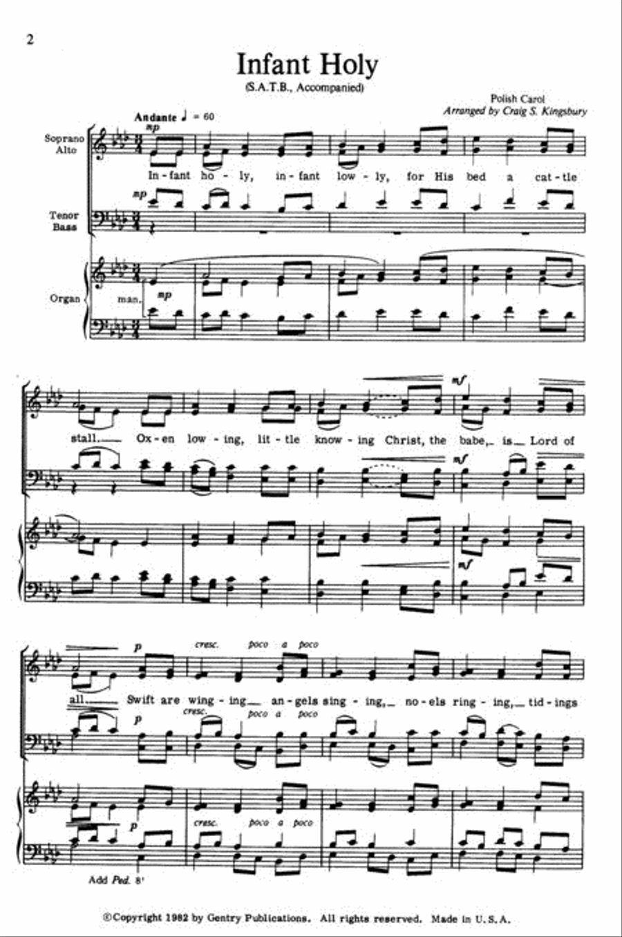 Infant Holy Infant Holy 4-Part scores gallery preview page 2