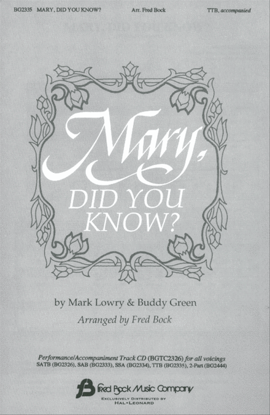 Mary, Did You Know? Mary, Did You Know? TTB scores gallery preview page 1