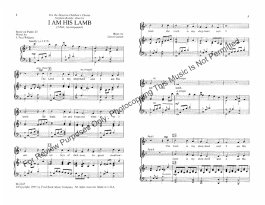 I Am His Lamb I Am His Lamb 4-Part scores gallery preview page 2