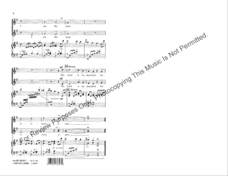 I Am His Lamb I Am His Lamb 4-Part scores gallery preview page 5