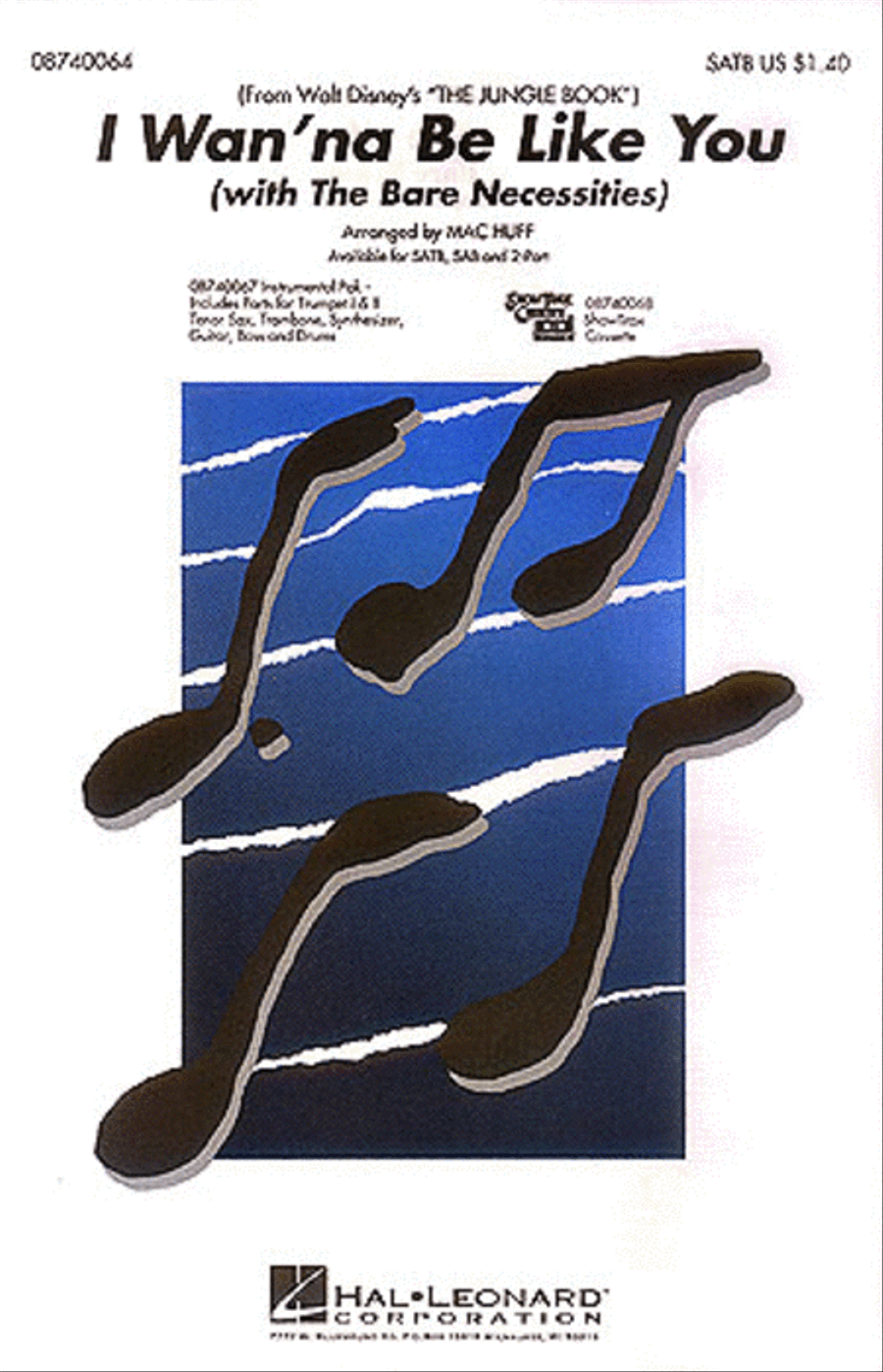 I Wanna Be Like You – with “The Bare Necessities” 4-Part scores gallery preview page 1