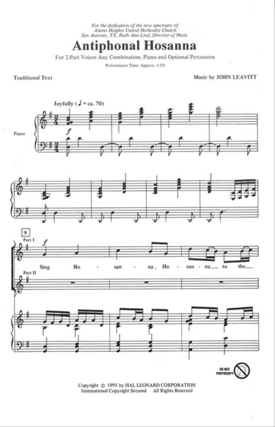 Antiphonal Hosanna Antiphonal Hosanna 2-Part scores gallery preview page 2