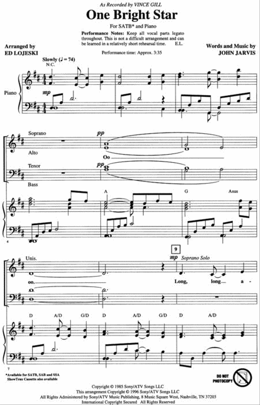 One Bright Star One Bright Star 4-Part scores gallery preview page 2