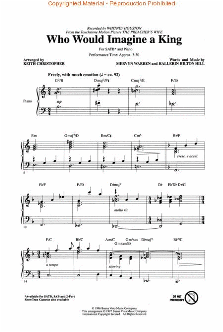 Who Would Imagine a King Who Would Imagine a King 4-Part scores gallery preview page 2