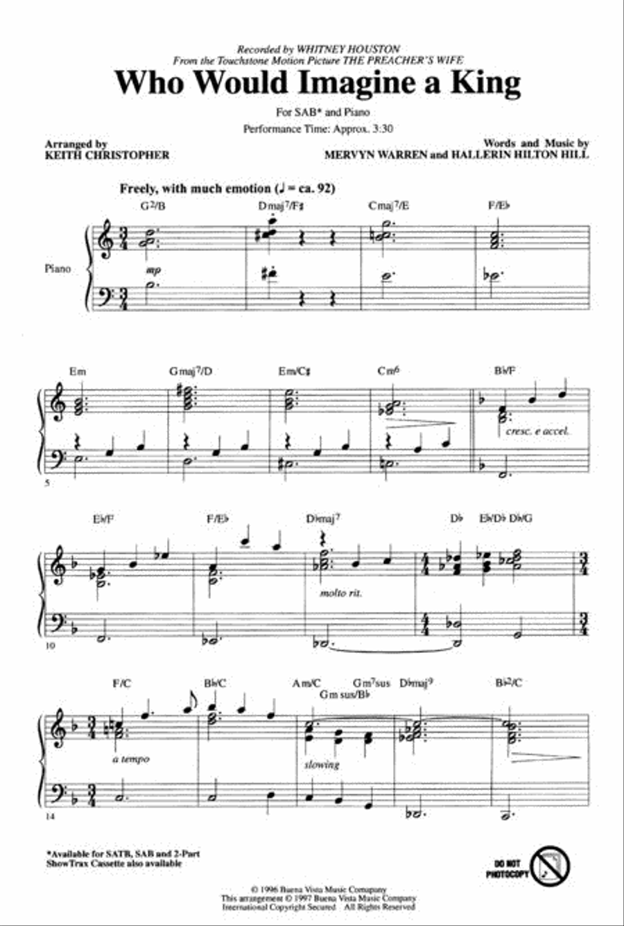 Who Would Imagine a King Who Would Imagine a King 3-Part scores gallery preview page 3