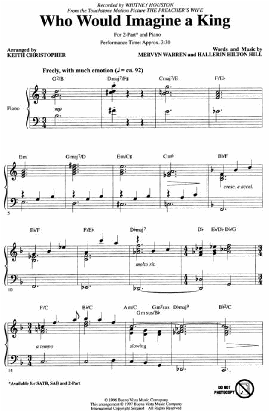 Who Would Imagine a King Who Would Imagine a King 2-Part scores gallery preview page 2