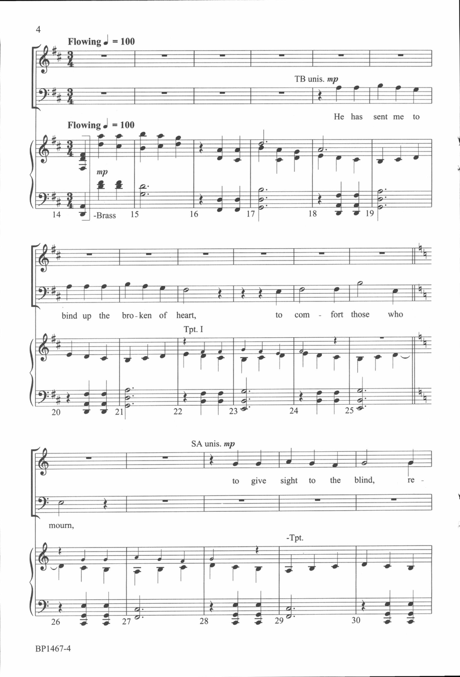 Blow Ye the Trumpet! Blow Ye the Trumpet! 4-Part scores gallery preview page 4