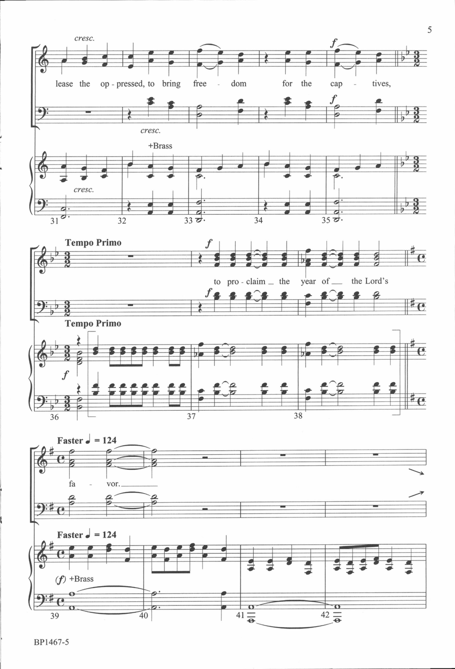 Blow Ye the Trumpet! Blow Ye the Trumpet! 4-Part scores gallery preview page 5