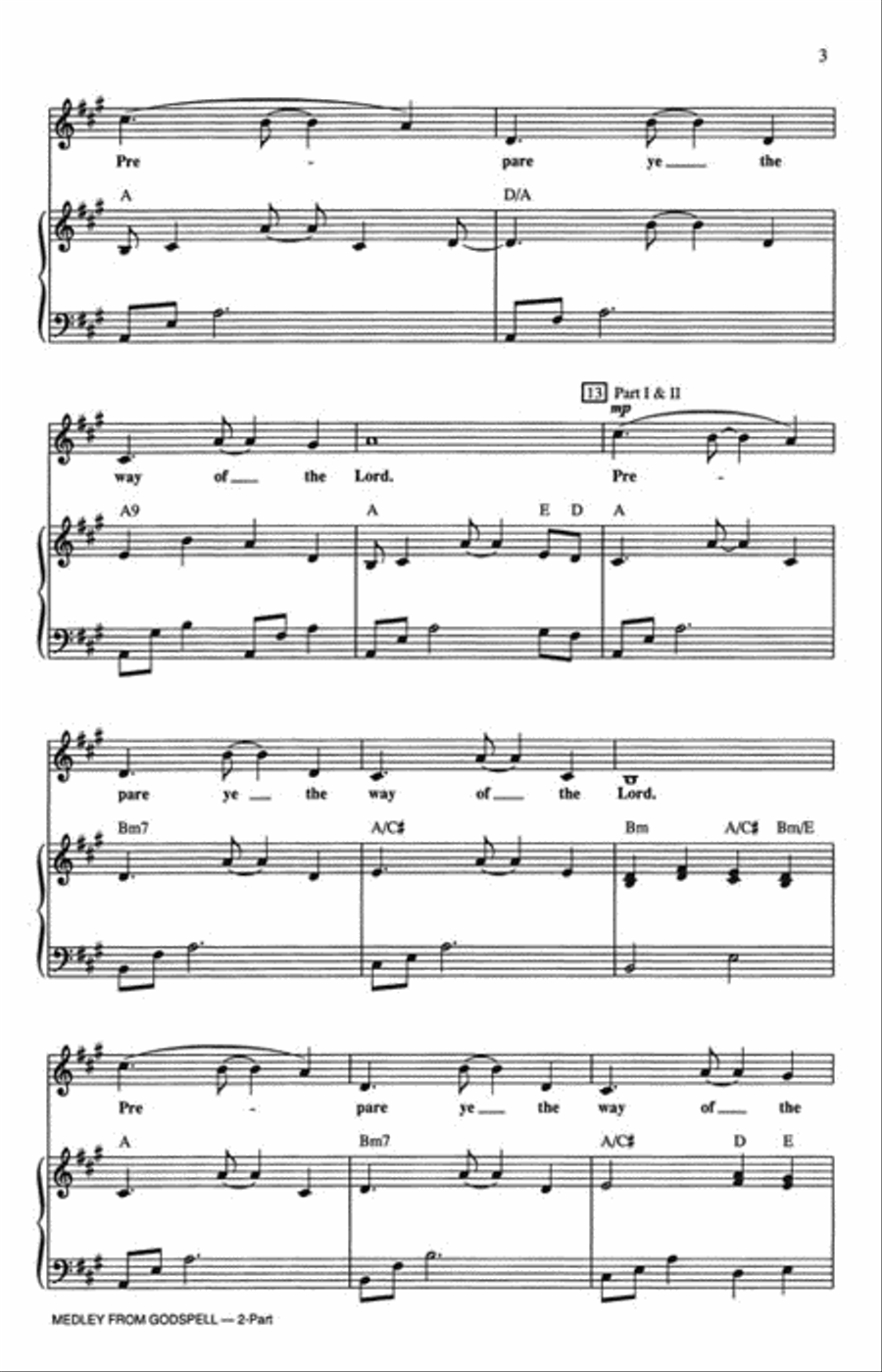 Godspell (Medley) Godspell (Medley) 2-Part scores gallery preview page 3
