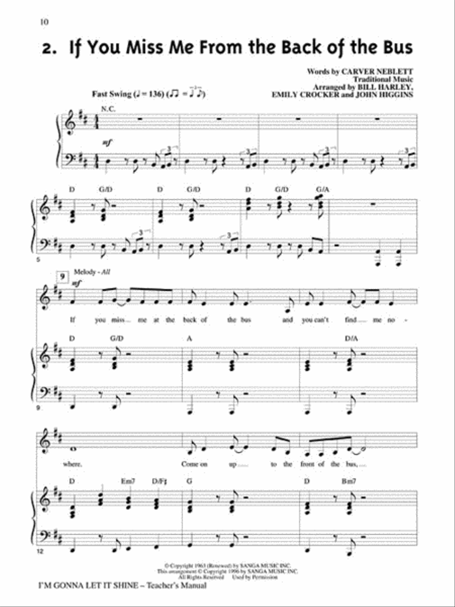 I'm Gonna Let It Shine - Teacher's Edition Choir scores gallery preview page 3