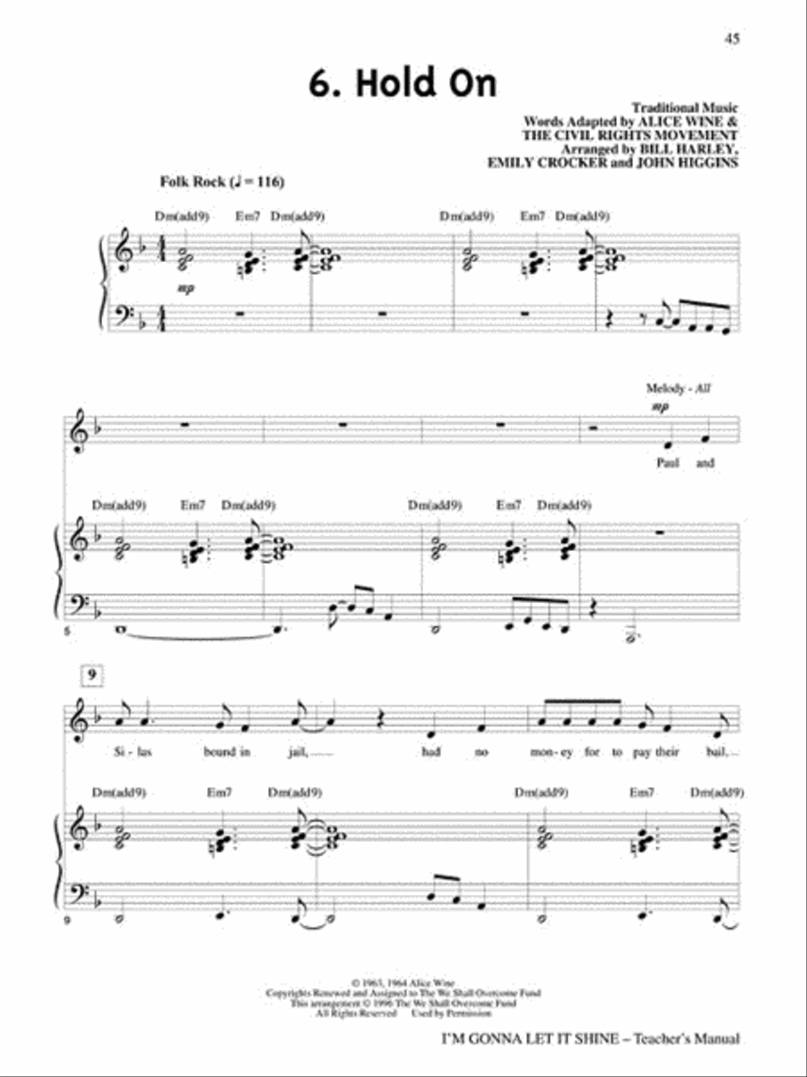I'm Gonna Let It Shine - Teacher's Edition Choir scores gallery preview page 5
