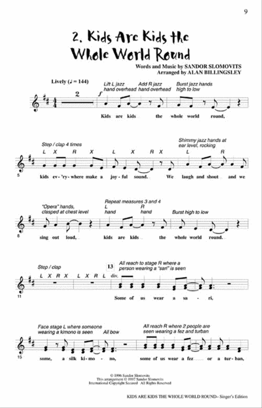 Kids Are Kids the Whole World Round - Singer 5 Pak Choir scores gallery preview page 2