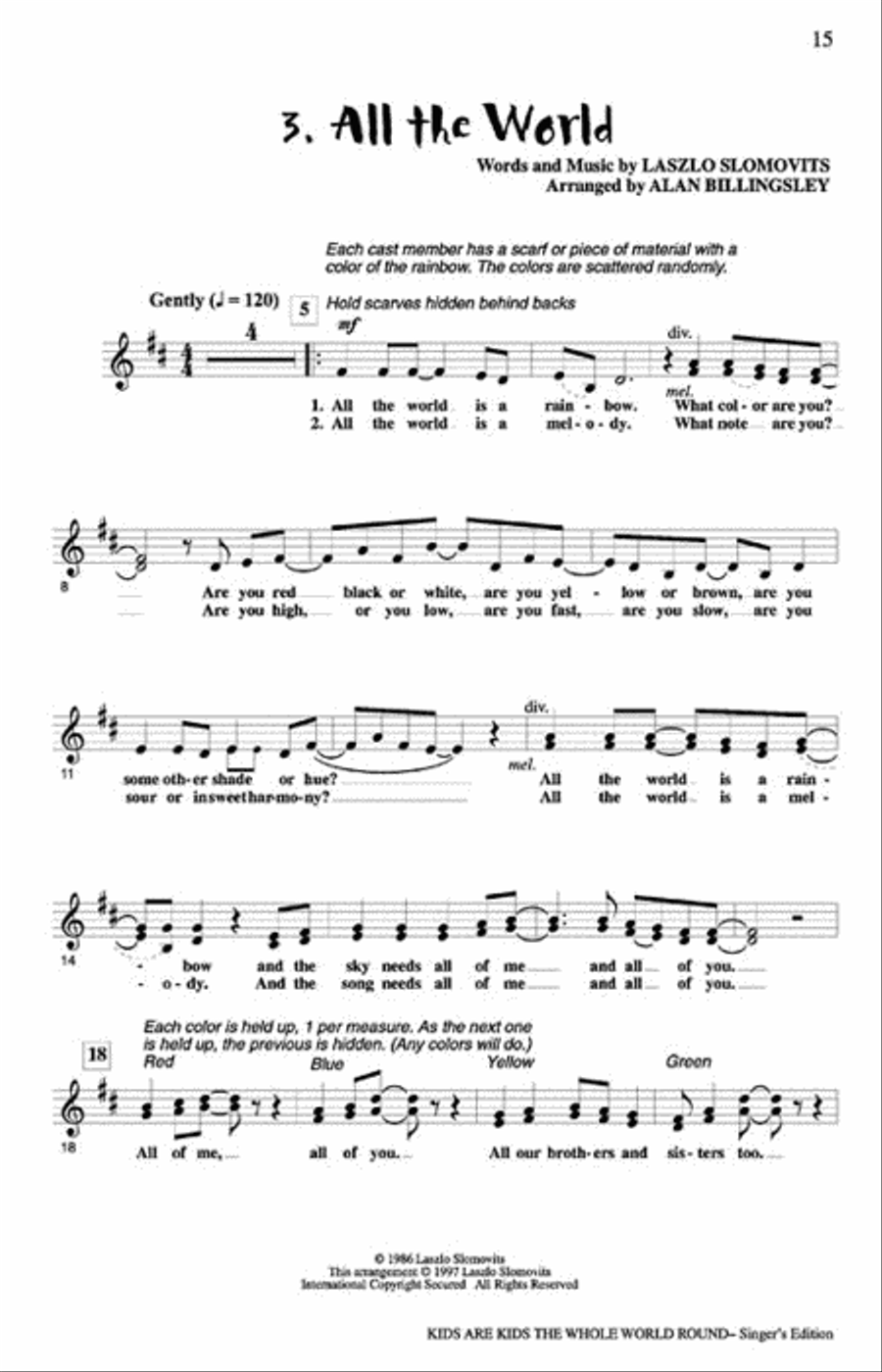 Kids Are Kids the Whole World Round - Singer 5 Pak Choir scores gallery preview page 3