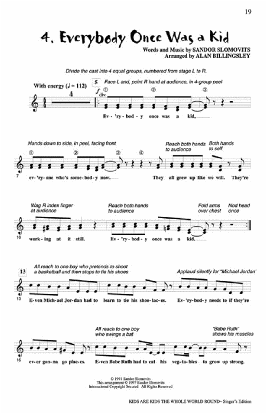 Kids Are Kids the Whole World Round - Singer 5 Pak Choir scores gallery preview page 4