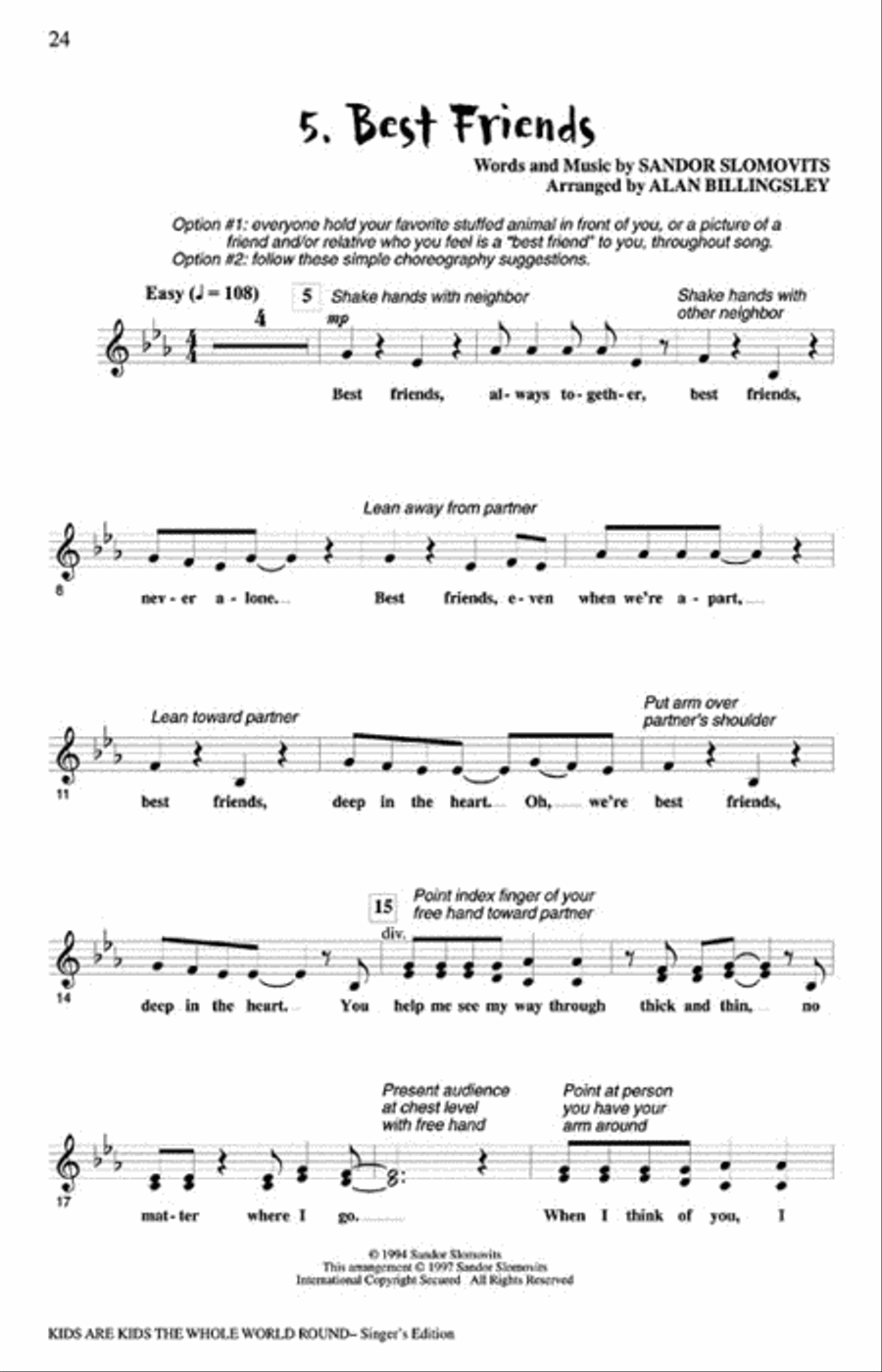 Kids Are Kids the Whole World Round - Singer 5 Pak Choir scores gallery preview page 5