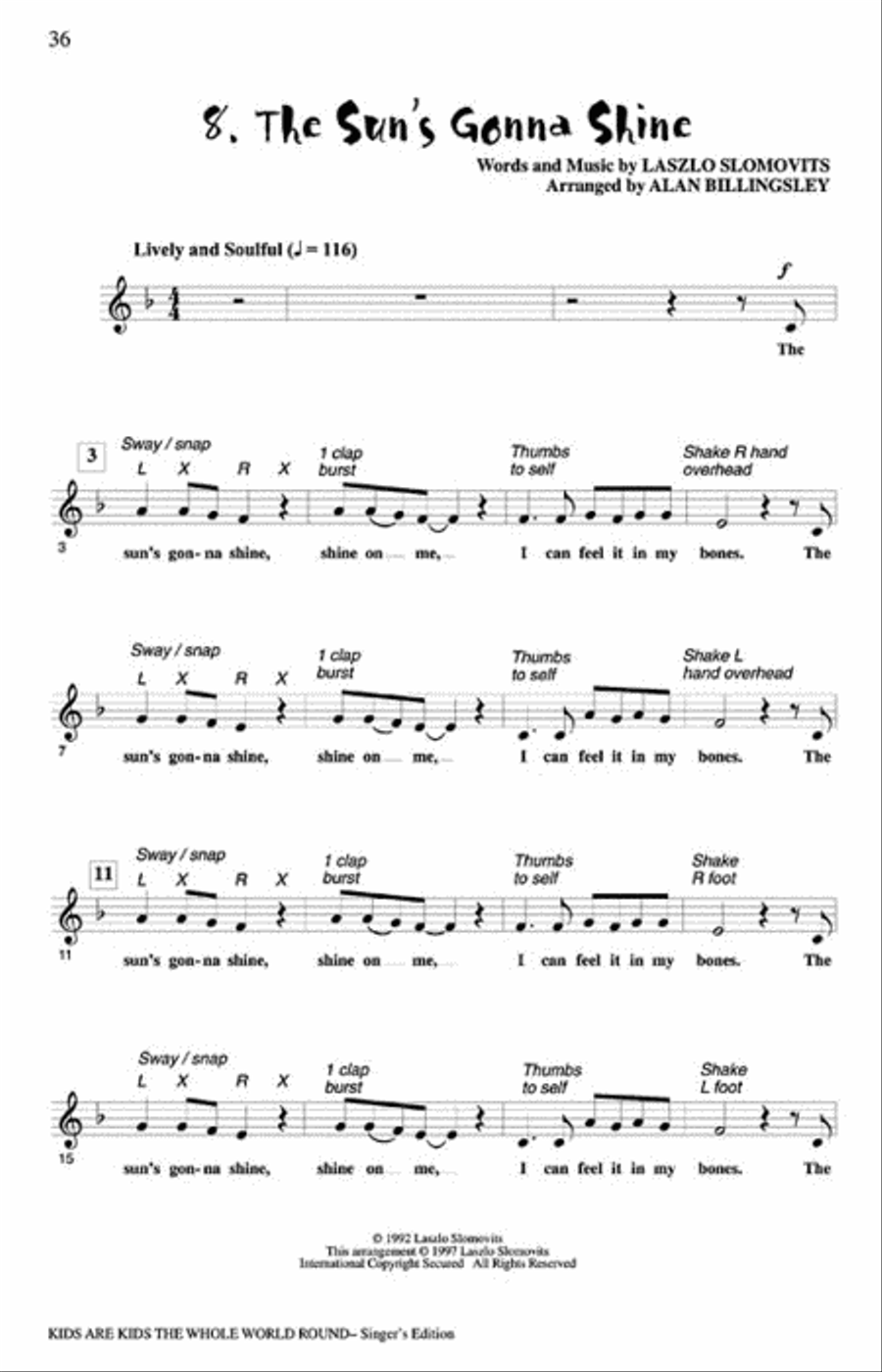 Kids Are Kids the Whole World Round - Singer 5 Pak Choir scores gallery preview page 7