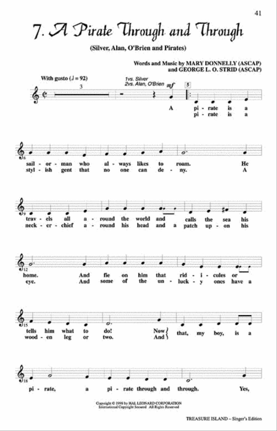 Treasure Island - Teacher's Edition Choir scores gallery preview page 6