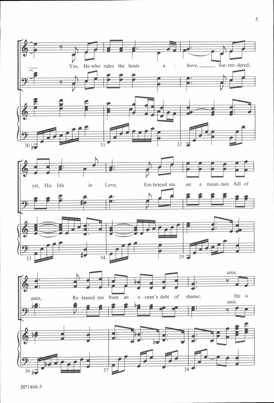 Creation Hymn by Craig Courtney 4-Part - Sheet Music page 5