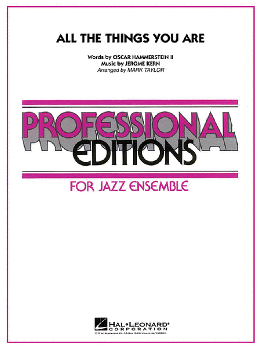 All the Things You Are All the Things You Are Jazz Ensemble scores gallery preview page 1
