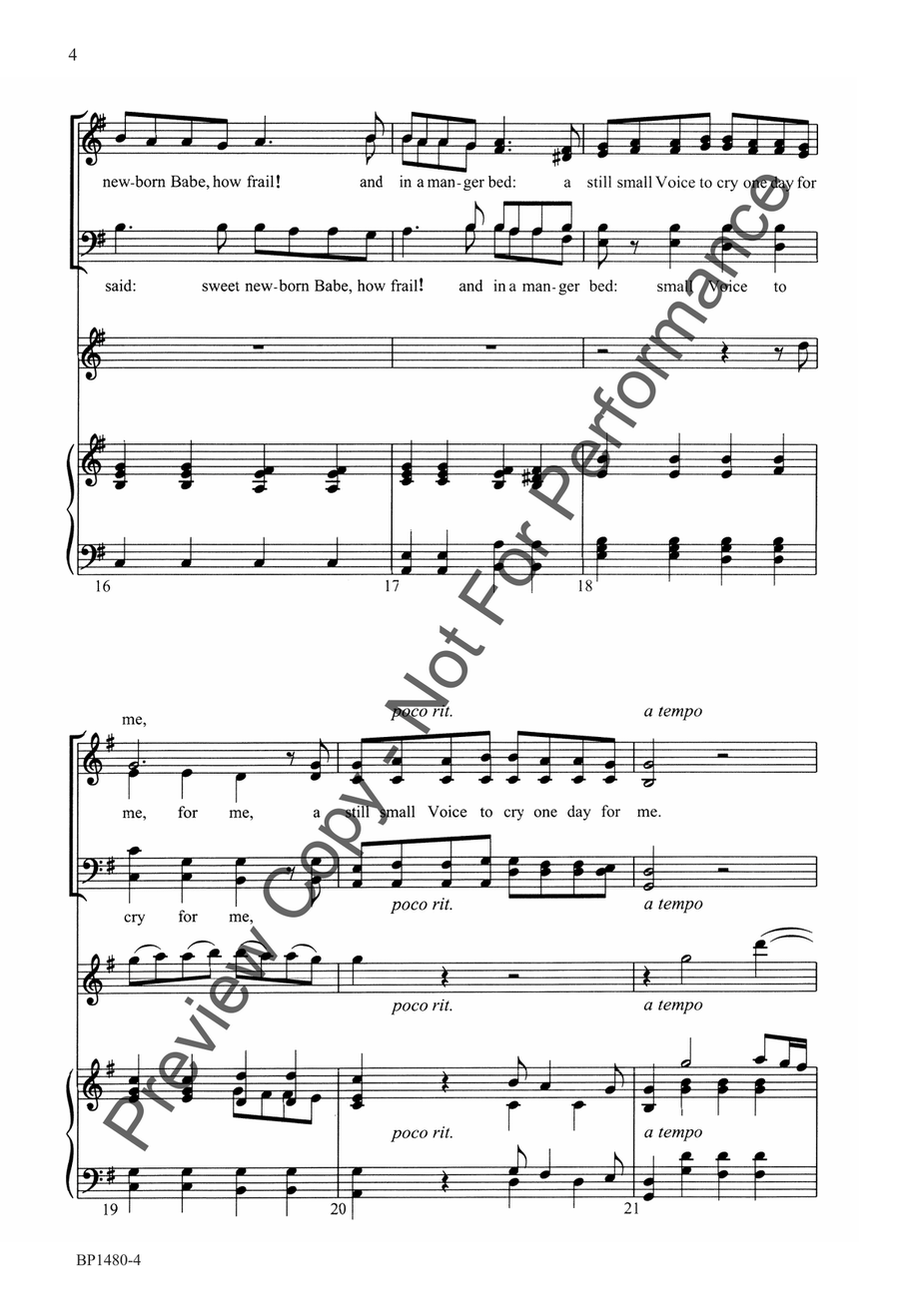 Where Shepherds Lately Knelt - SATB 4-Part scores gallery preview page 5