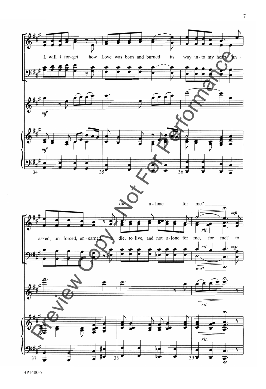 Where Shepherds Lately Knelt - SATB 4-Part scores gallery preview page 8