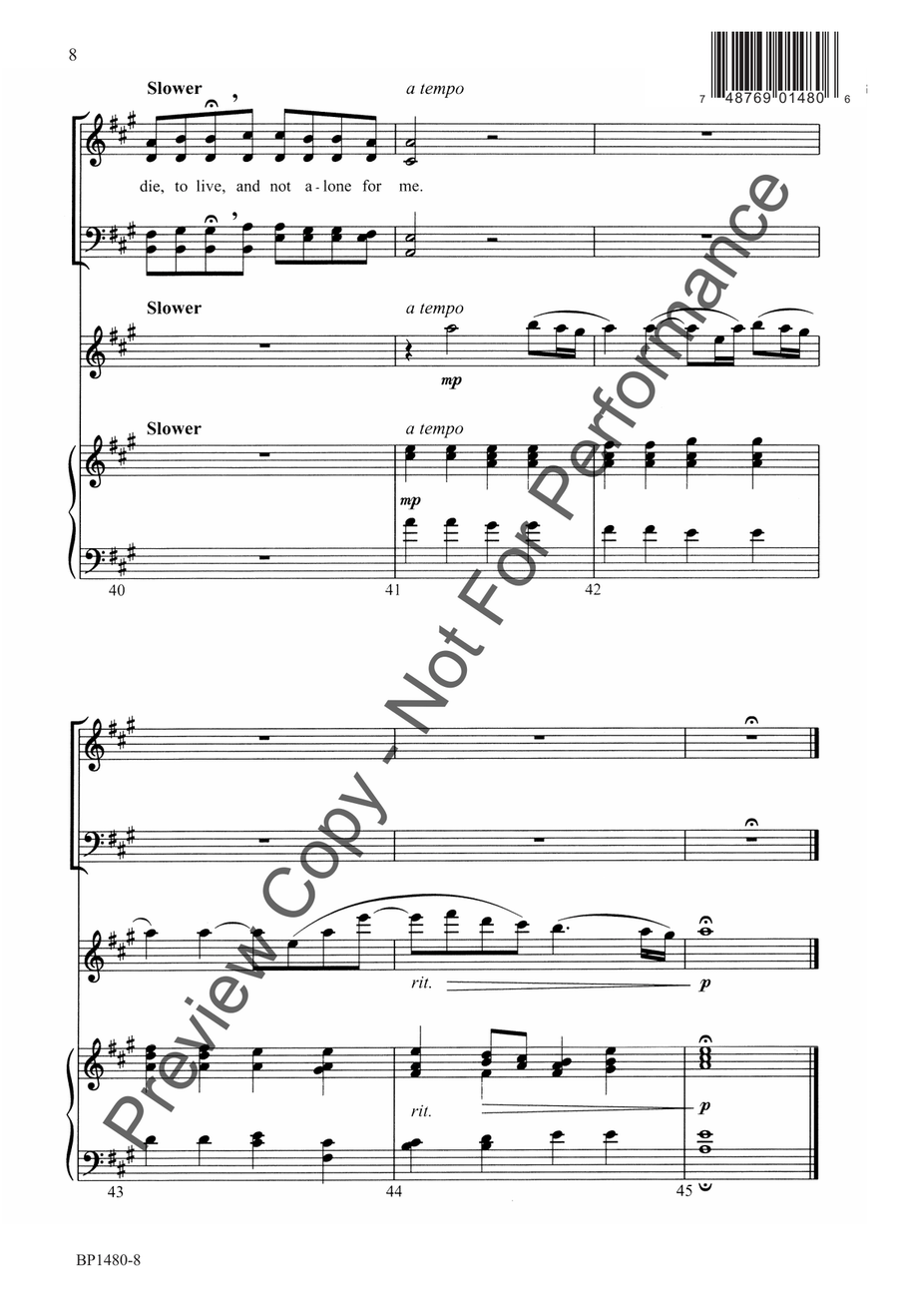 Where Shepherds Lately Knelt - SATB 4-Part scores gallery preview page 9