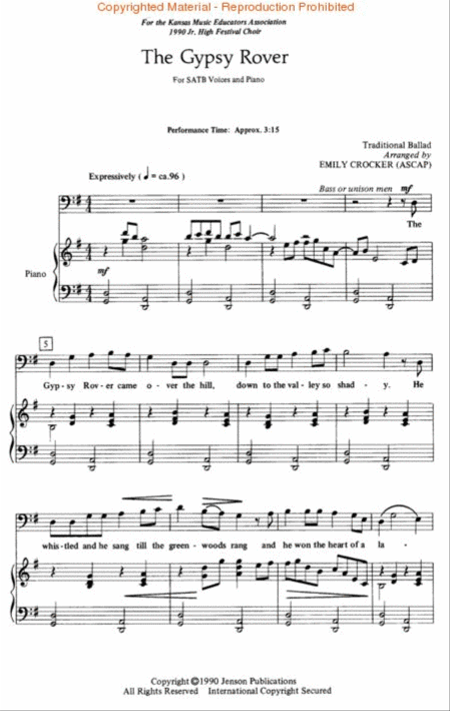 The Gypsy Rover The Gypsy Rover 4-Part scores gallery preview page 2