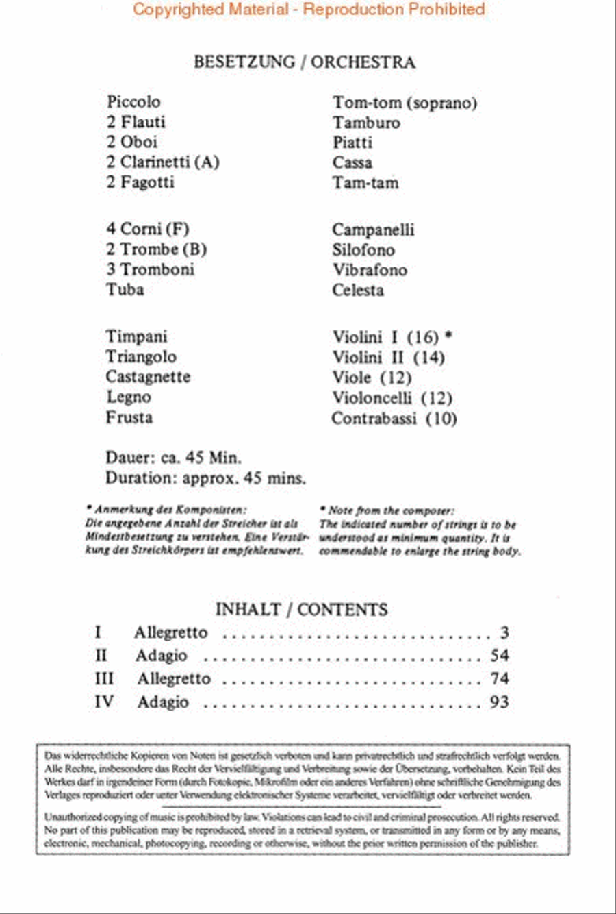 Symphony No. 15, Op. 141 Orchestra scores gallery preview page 2