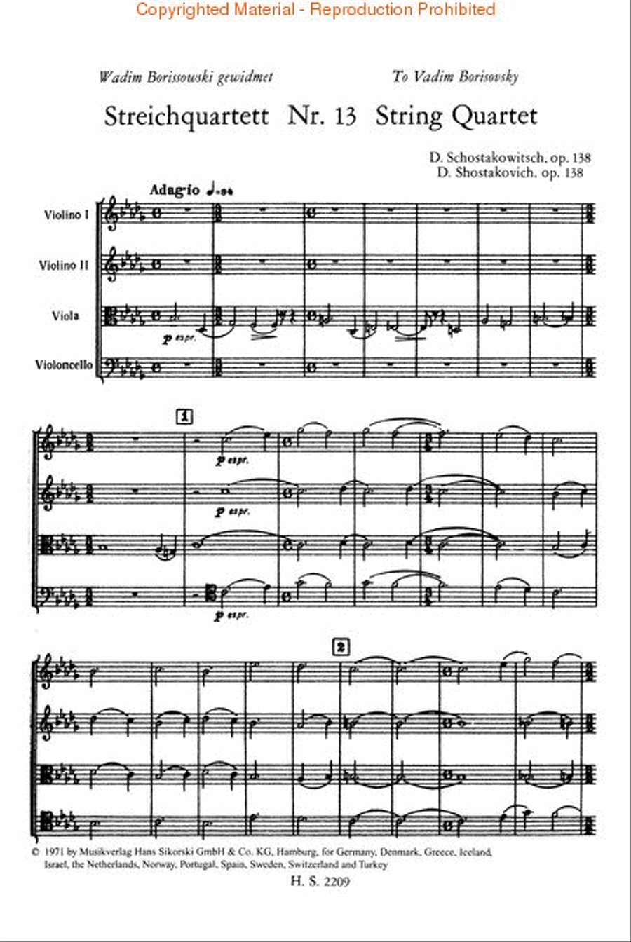 String Quartets, Nos. 13–15 (Op. 138, 142, 144) String Quartet scores gallery preview page 2