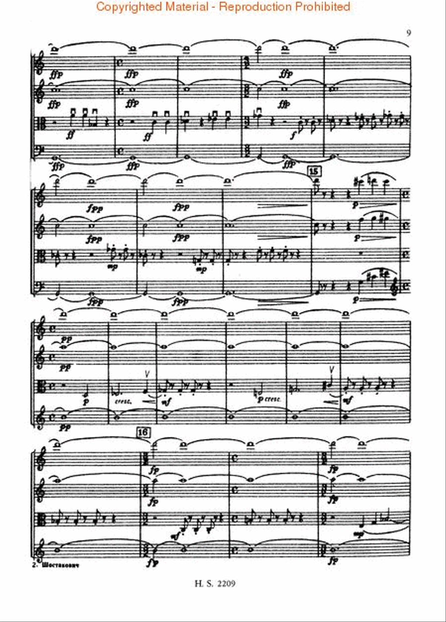 String Quartets, Nos. 13–15 (Op. 138, 142, 144) String Quartet scores gallery preview page 3