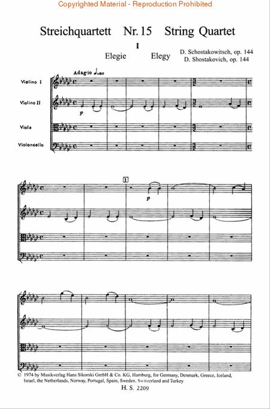 String Quartets, Nos. 13–15 (Op. 138, 142, 144) String Quartet scores gallery preview page 4